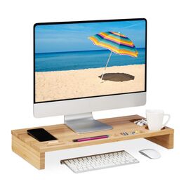 Relaxdays Monitorständer aus Bambus