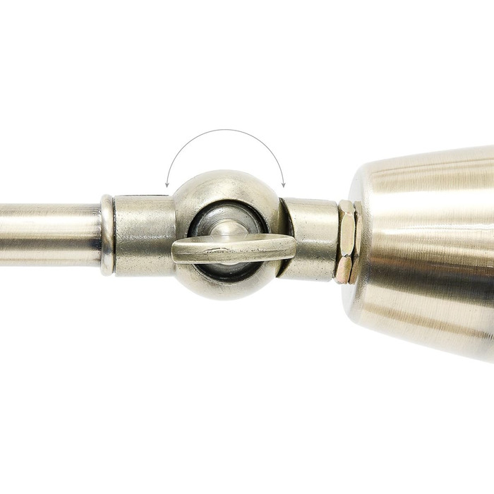 Relaxdays Tischlampe mit Messing Optik Massivholz Höhen verstellbar 10018501