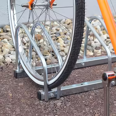 Relaxdays Fahrradständer 4 Fahrräder Stahl 1m