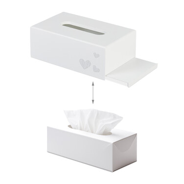Relaxdays Taschentuchbox 'Herzen'