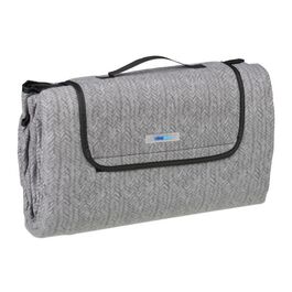 Relaxdays Graue Picknickdecke Fleece