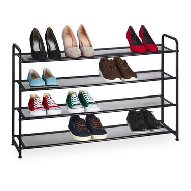Relaxdays Metall Schuhregal für 16 Paar Schuhe