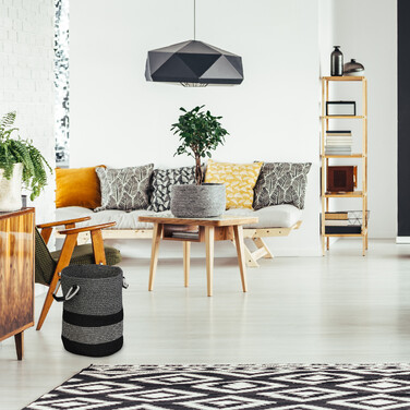 Relaxdays Aufbewahrungskorb aus Baumwolle