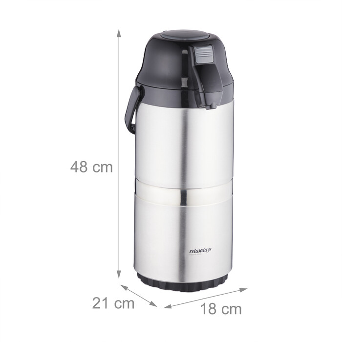 Relaxdays Kaffee Pumpkanne 3 Liter