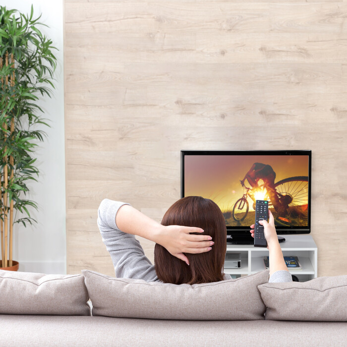 Relaxdays TV Board mit 4 Fächern rollbar