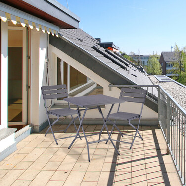 Relaxdays Balkonmöbel Set 3-teilig in Holzoptik
