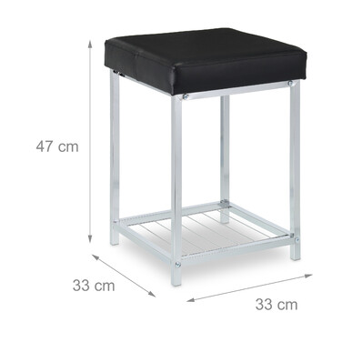 Relaxdays Gepolsterter Sitzhocker mit Ablage