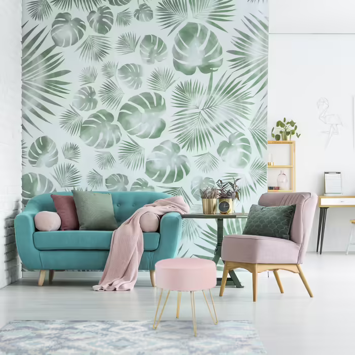 Relaxdays Samthocker mit Metallbeinen rosa