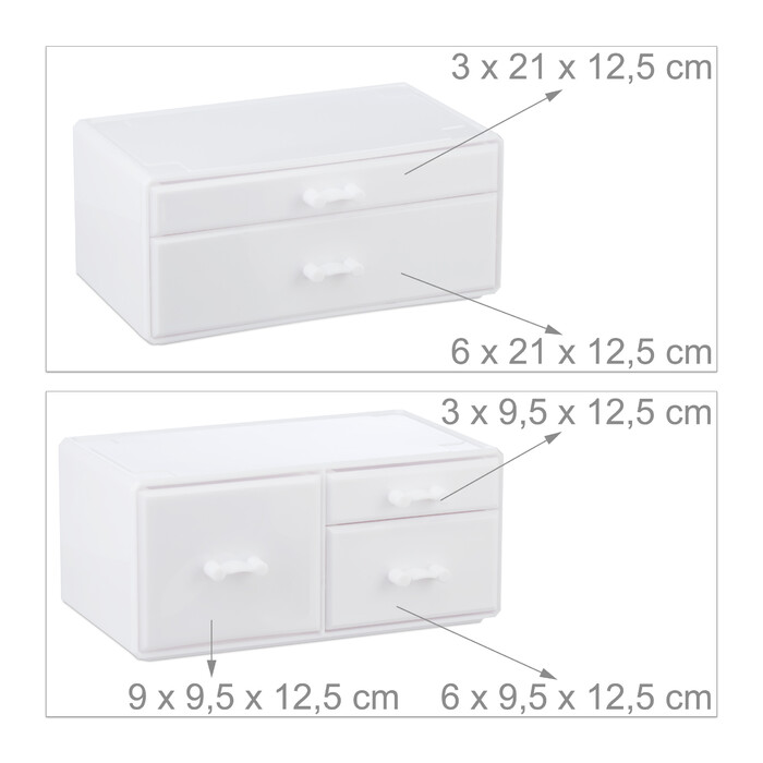 Relaxdays Acryl Make Up Organizer mit 21 Fächern