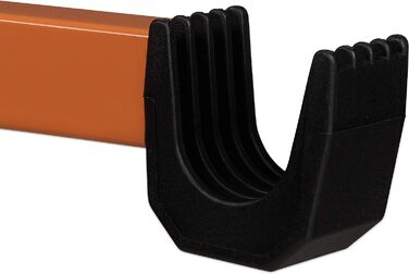 Relaxdays 6er Set Fahrrad Wandhalterung, Fahrradaufhängung, Fahrradwandhalter, Wand, HxBxT: 9,5 x 36 x 9,5 cm, orange-schwarz