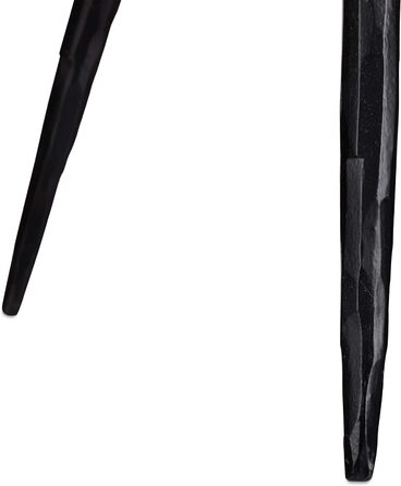 Relaxdays Beistelltisch, Massivholz Baumscheibe, Metallbeine, rustikaler Design Ablagetisch, Mangoholz, 50cm hoch, natur