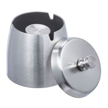 Relaxdays Aschenbecher mit Deckel für draußen