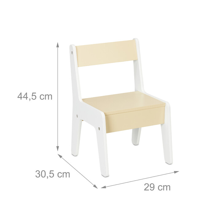 Relaxdays Kindertafel mit Fächern und Stuhl