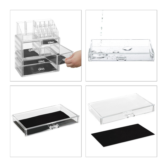 Relaxdays Acryl Make Up Organizer mit 21 Fächern