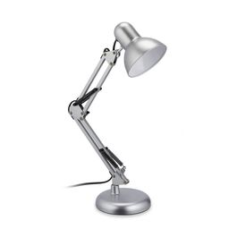 Relaxdays Retro Schreibtischlampe silber