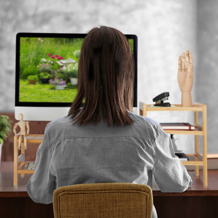 Relaxdays Bambus Monitorständer mit 5 Ablagen