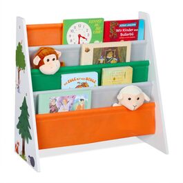 Relaxdays Bücherregal Kinder Waldtiere