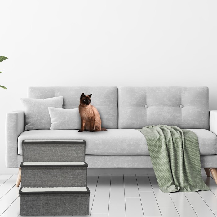 Relaxdays  Faltbare Hundetreppe 3 Stufen