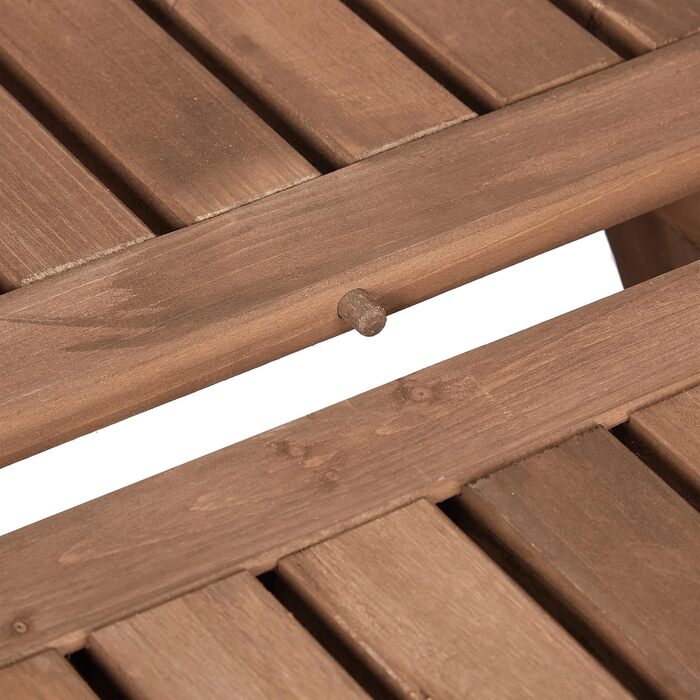 Relaxdays Klapptisch aus Holz, 50x50x50 cm, braun, für Wohnzimmer, Balkon & Terrasse, tragbar, stabil