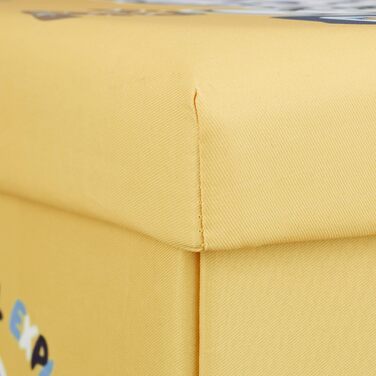 Relaxdays Sitzhocker für Kinder, faltbar, mit Stauraum, Aufbewahrungsbox mit Deckel, HxBxT 38 x 38 x 38 cm, (Tiger)