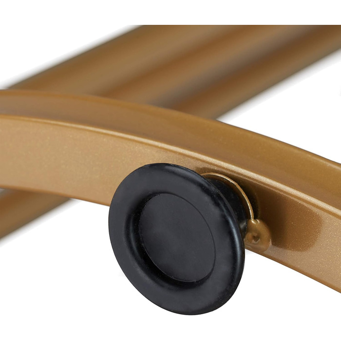 Relaxdays Beistelltisch MARMO, rund, Metall & MDF, Marmoroptik, HxD: 51 x 41 cm, weiß/Gold