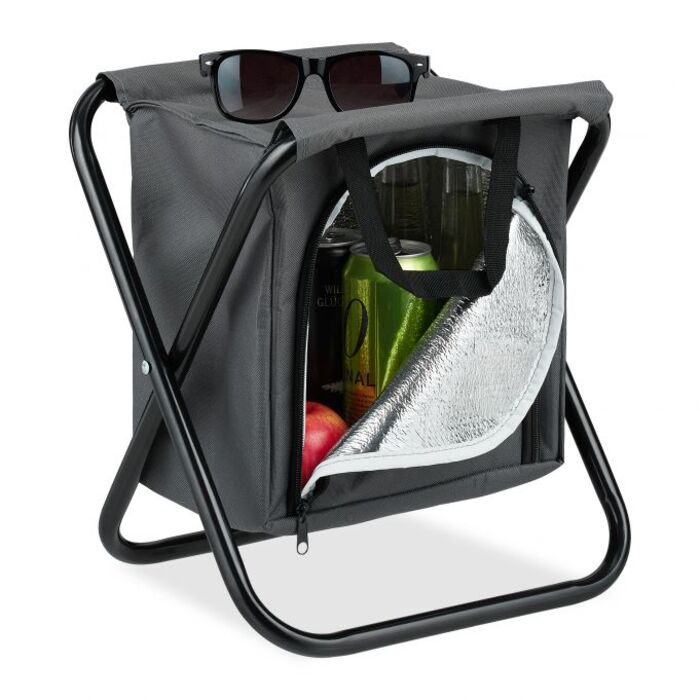 Relaxdays Campinghocker mit Kühltasche