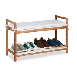 Relaxdays Schuhbank mit gepolsterter Sitzfläche