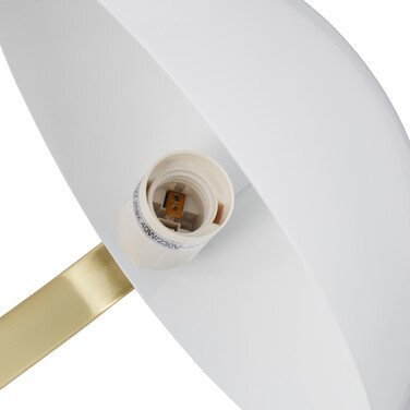 Relaxdays Weiße Tischlampe aus Metall