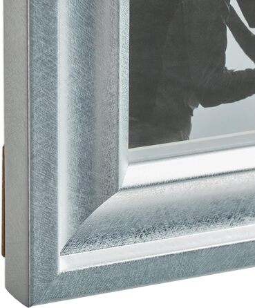 Relaxdays Bilderrahmen 2er Set, 10x15 cm, Hoch- & Querformat, silber