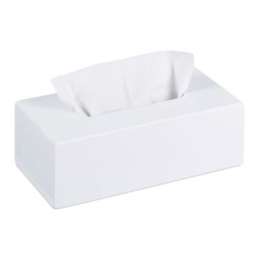 Relaxdays Kosmetiktuchbox Bambus weiß