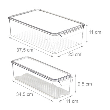 Relaxdays Kühlschrank Organizer 3er Set