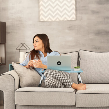 Relaxdays Hellblauer Laptoptisch