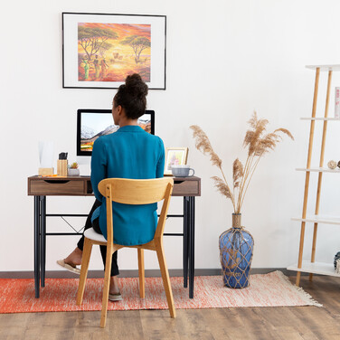 Relaxdays Schreibtisch mit Schubladen