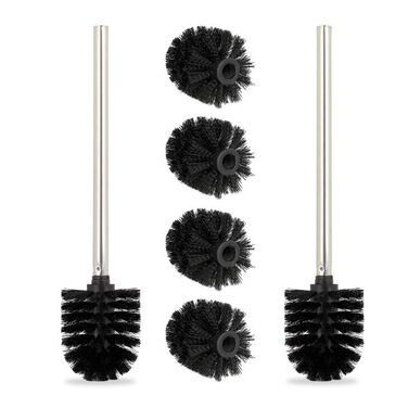 Relaxdays Toilettenbürste 2er Set + 4 Ersatzköpfe