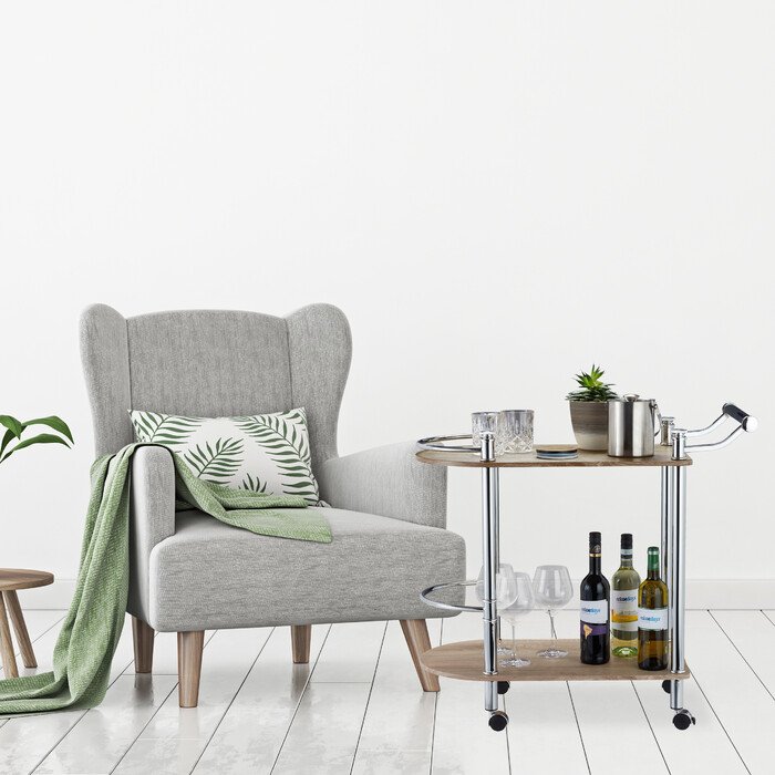 Relaxdays Servierwagen mit 2 Etagen