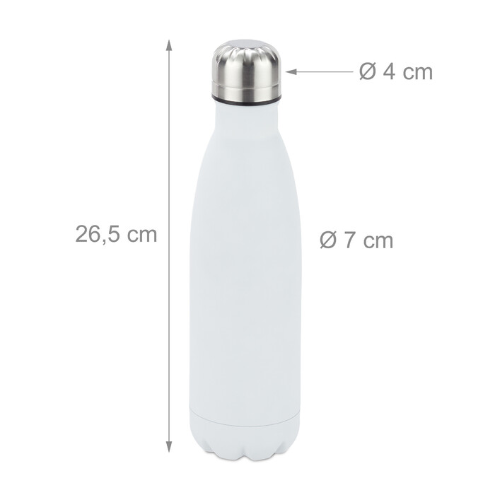 Relaxdays Trinkflasche Edelstahl