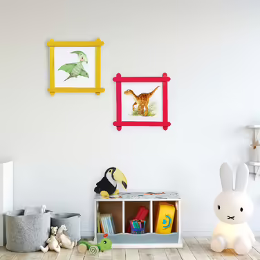 Relaxdays Kinderregal mit Hundemotiv, 3 Fächer, HxBxT: 32,5 x 60 x 36 cm, Mädchen & Jungen, MDF, Bücherregal, bunt