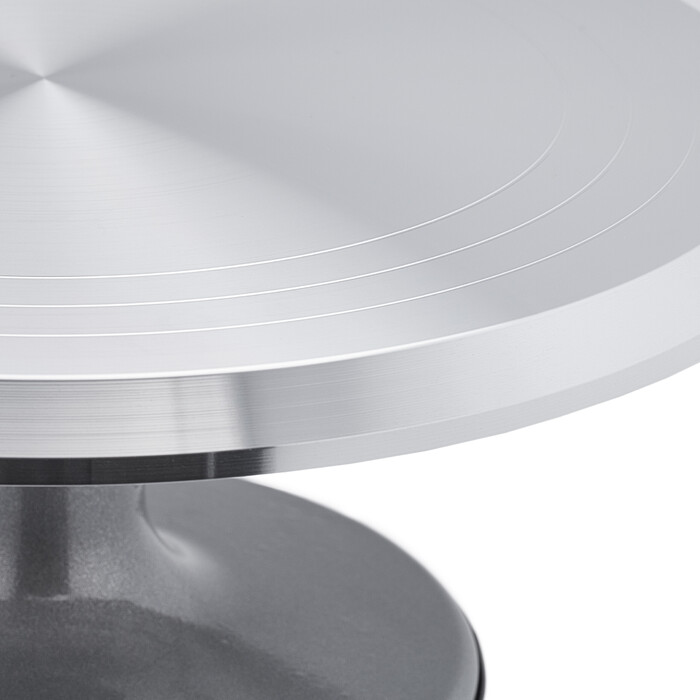 Relaxdays Drehbarte Tortenplatte Aluminium