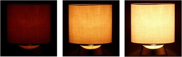 Relaxdays Nachttischlampe Touch dimmbar, moderne Touch Lampe, 3 Stufen, E14, Tischlampe, HxD: 32,5 x 18 cm, grau-kupfer