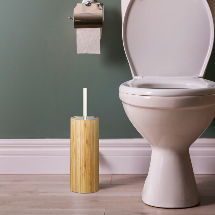 Relaxdays WC-Bürstenhalter Bambus