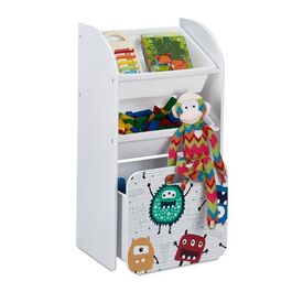 Relaxdays Schmales Kinderregal mit Monstern