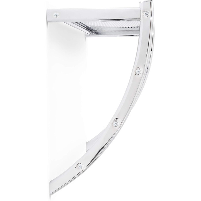 Relaxdays Wandhandtuchhalter, Chrom, 43x56x23 cm, 3 Stangen, Ablage, verchromter Stahl, silber