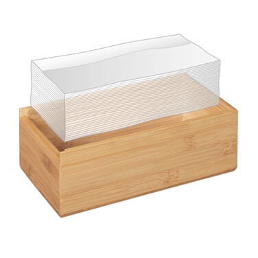 Relaxdays Kosmetiktücherbox aus Bambus
