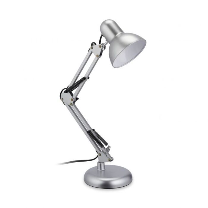 Relaxdays Retro Schreibtischlampe silber