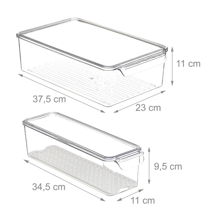 Relaxdays Kühlschrank Organizer 3er Set