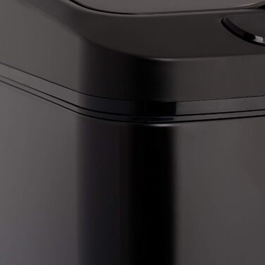 Relaxdays Sensor Mülleimer 12l, eckiger Abfalleimer mit Deckel & Inneneimer, Küche & Bad, Automatik Mülleimer, schwarz