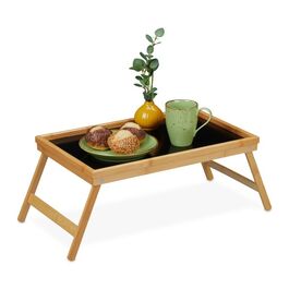 Relaxdays Klappbares Betttablett aus Bambus