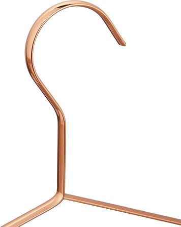 Relaxdays Kleiderbügel 12er Set, für Hemden, Jacken & Hosen, platzsparend, Metall, 42 cm, kupfer