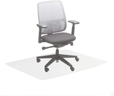 Relaxdays Bodenschutzmatte Bürostuhl,  PVC Bodenunterlage Laminat, Parkett, Fliesen, rutschfest, transparent (75 x 120 cm)