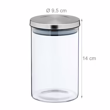 Relaxdays Vorratsgläser 4er Set je 750 ml